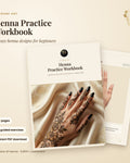 Henna practice workbook for beginners, English edition, 10 easy henna designs (PDF)