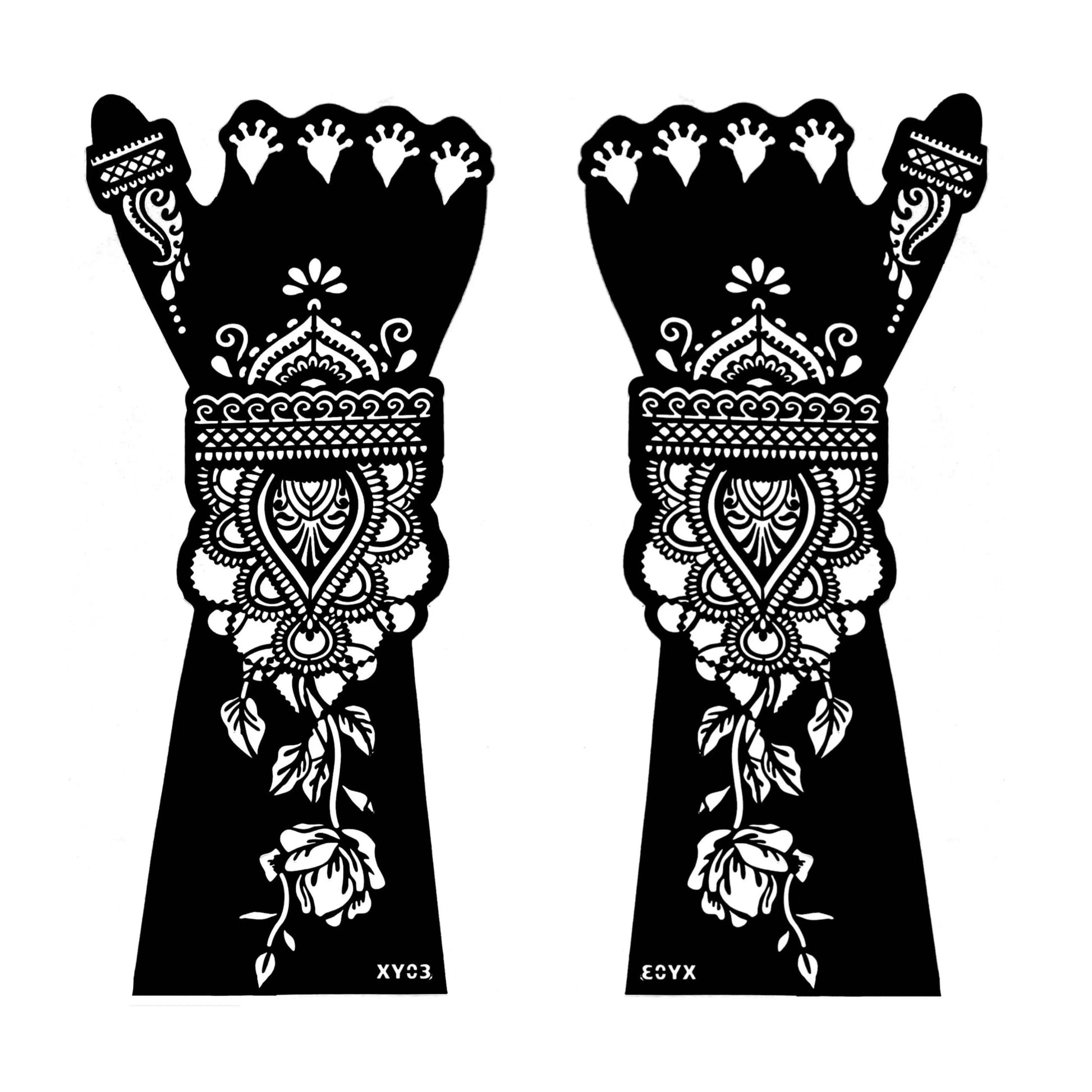 Modèle henné les 2 mains Tiitoune art